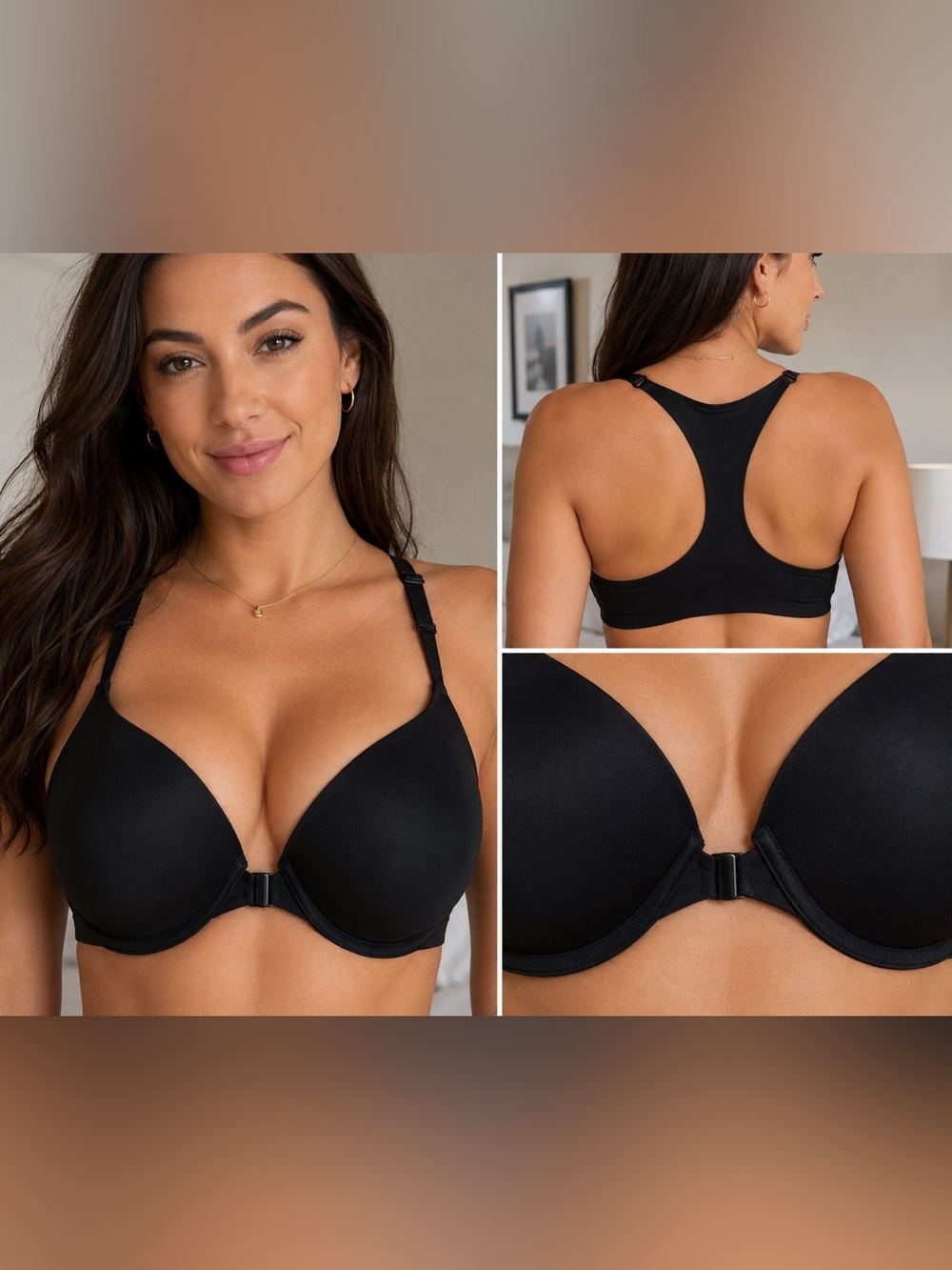 Victoria’s Secret Body By Victoria Perfect Shape Racerback Bra Black 34DD